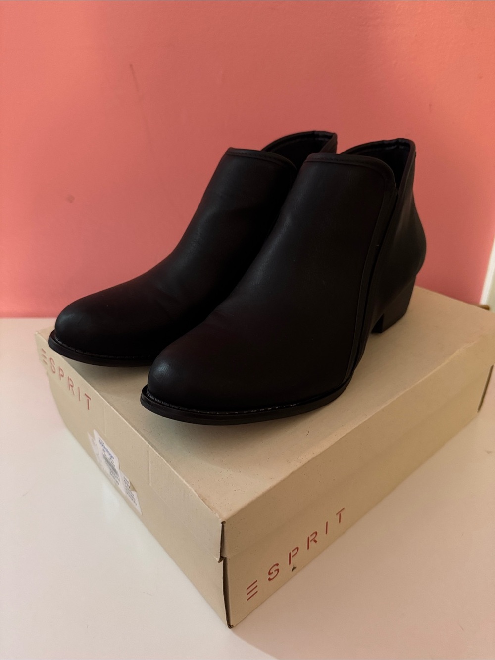 Women's Black Low Heel Ankle Boot
